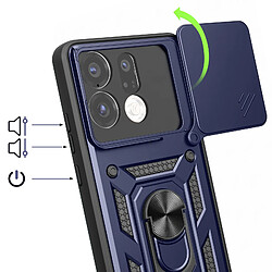 Acheter Avizar Coque pour Oppo Find X9 Antichoc avec Cache Caméra Pivotant et Bague Support Bleu
