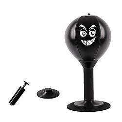 INF Balle de Boxe de Bureau Anti-Stress avec Ventouse et Pompe Black pas cher