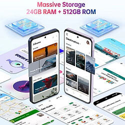 Avis Telephone Portable OUKITEL C68 24Go+512Go 7.2" Smartphone Débloqué - Noir