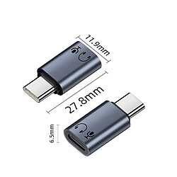 Avis INF Adaptateur Lightning Femelle vers USB-C Mâle en Aluminium - Écouteurs HiFi Grey