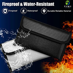 INF Sac ignifuge et étanche pour documents/argent - Protégez vos objets de valeur Black pas cher
