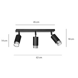 Acheter Emibig Spot plafond HIRO 964-3 - Argent
