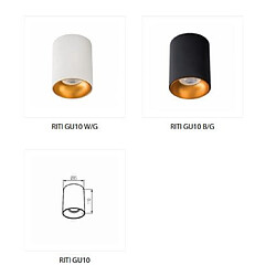 Kanlux Spot GU10 Riti 27570 - Or pas cher