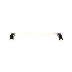 Acheter Trio Applique de salle de bain noire LED 9W avec 2 spots GU10, IP44, orientable, 90 cm