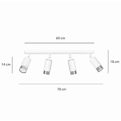 Acheter Emibig Spot plafond 4 lampes - Argent