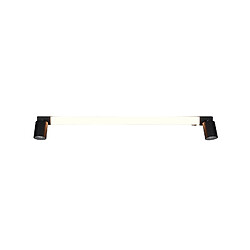 Trio Applique de salle de bain noire LED 9W avec 2 spots GU10, IP44, orientable, 90 cm pas cher