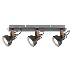 Rabalux Spot 3 lampes GU10 - Noir pas cher