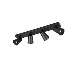 Trio Spot intérieur 4 lampes - Noir pas cher