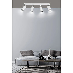 Emibig Spot plafond 4 lampes - Argent pas cher