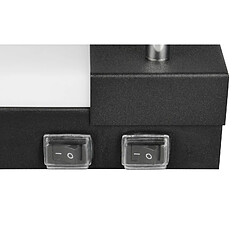 Avis Trio Applique de salle de bain noire LED 9W avec 2 spots GU10, IP44, orientable, 90 cm