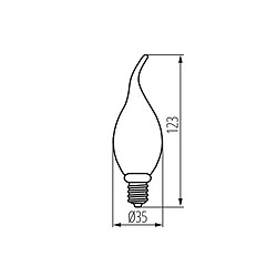 Kanlux ampoule LED flamme E14 2,5W 1800K ambrée vintage pas cher