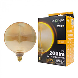 Ecolight Ampoule LED déco globe G188 E27 4W 200lm 1800K ambre pas cher