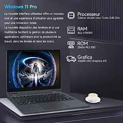 Acheter VANWIN PC Portable 11.6"Ecran Tactile rotation 360°8Go RAM 256Go SSD-Intel® Pentium® Gold 6500Y