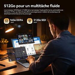 Acheter VANWIN PC Portable YOGA Ecran Tactile rotation 360°AMD Ryzen5 7430U RAM 16Go DDR4 SSD 512Go