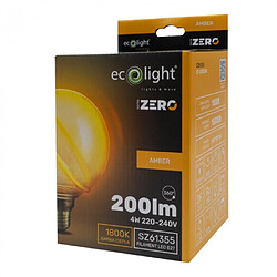Acheter Ecolight Ampoule LED globe G130 ambrée E27 4W 1800K dimmable