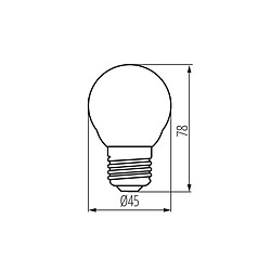 Avis Ampoule LED filament 3,8W=60W E27 G45 2700K Kanlux chaud