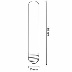 Avis Ampoule déco LED filament T30 E27 4W 3000K ambre Polux