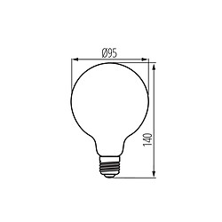 Acheter Ampoule LED déco G95 E27 4W 1800K ambre Kanlux 33518