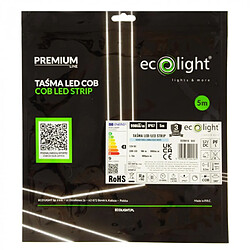 Ecolight Bande LED COB480 9W/m 6000K 990lm/m 12V IP67 5m Eco pas cher