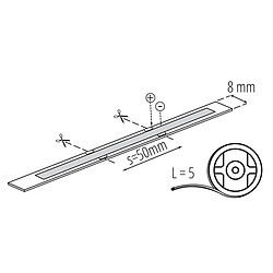 Ruban LED COB dimmable 5 m 3W/m 3000K 24V IP00 Kanlux pas cher