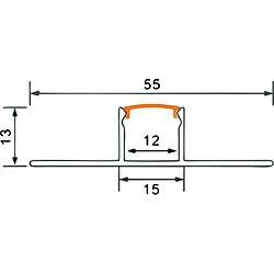 Acheter Profil LED saillie anodisé, diffuseur givré 3m Ecolight
