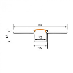 Avis Profil LED encastré GP-01 noir diffuseur clair 1 m Ecolight