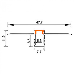 Avis Profil GPW-02 encastré blanc diffuseur opal 2m Ecolight