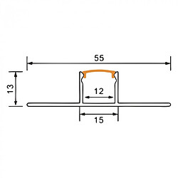 Avis Profil LED GN01 apparent blanc diffuseur clair 1 m Ecolight