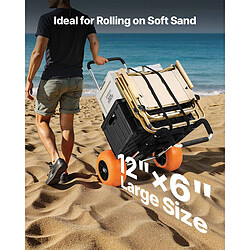 Acheter VEVOR Chariot de Plage Chariot de Transport Tout-Terrain Plateau Roues 30,5 cm