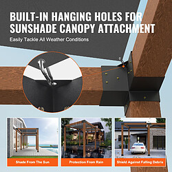 Acheter VEVOR Kit Supports Pergola 3 Voies pour Poteau Gazebos 6"x6" 15x15 cm Lot de 4