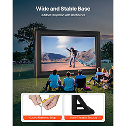 VEVOR Écran de Projection Gonflable 610 cm Format 16:9 600D Cinéma Extérieur pas cher