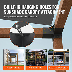 Acheter VEVOR Kit Support Pergola 3 Voies pour Poteau Gazebos 4''x4'' 10x10 cm Lot de 4