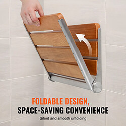 Acheter VEVOR Siège de Douche Pliant en Chêne Banc de Douche Mural 40,8 x 34 cm Bain
