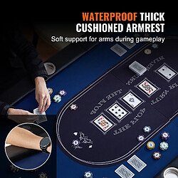 Acheter VEVOR Table de Poker Casino Ovale Pliable 183 cm 8 Joueurs Blackjack Texa Holdem