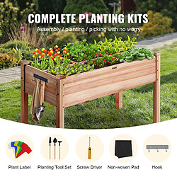 Avis VEVOR Jardinière Surélevée Lit de Jardin Potager en Bois de Sapin 120x58x76 cm