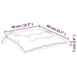 vidaXL Coussins de chaise lot de 6 bleu 40x40x7 cm tissu oxford pas cher