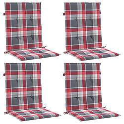 Avis vidaXL Coussins de chaise de jardin à dossier bas lot de 4