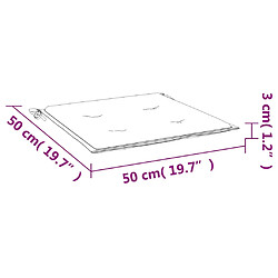 vidaXL Coussins de chaise de jardin lot de 2 motif à carreaux noir pas cher