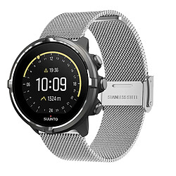 Avis INF Bracelet de montre en acier inoxydable pour Suunto 9 Baro/7/d5/Spartan Silver 24 mm