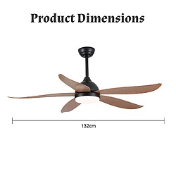 ByteLike Ventilateur de plafond 132 cm à pales effet bois pas cher