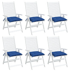 Acheter vidaXL Coussins de chaise lot de 6 bleu 40x40x7 cm tissu oxford
