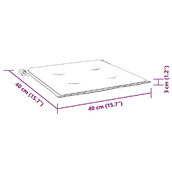 vidaXL Coussins de chaise de jardin lot de 2 motif à carreaux noir pas cher