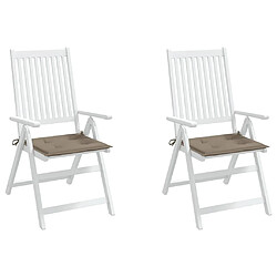 Acheter vidaXL Coussins de chaise jardin lot de 2 taupe 40x40x4cm tissu oxford