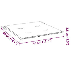 vidaXL Coussins de chaise jardin lot de 2 taupe 40x40x4cm tissu oxford pas cher