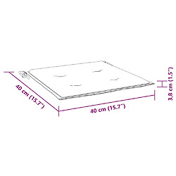 vidaXL Coussins de chaise de jardin lot de 4 motif à carreaux noir pas cher