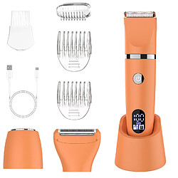 Épilateur RFC-2018 Femmes Rasoir HATTEKER Tondeuse Poils Visage 3-en-1 Wet&Dry Orange 