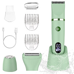 Épilateur RFC-2018 Femmes Rasoir HATTEKER Tondeuse Poils Visage 3-en-1 Wet&Dry Vert 