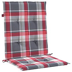 Acheter vidaXL Coussins de chaise de jardin à dossier bas lot de 4