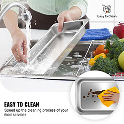 Vevor Bac Inox Alimentaire 6PCS, Plateau de Service de Plats 8,5L pour Four, Cuisson pas cher