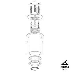 Avis Sigma Lighting Plafonnier déco blanc/or rond 48cm Solaris E27 15W Sigma